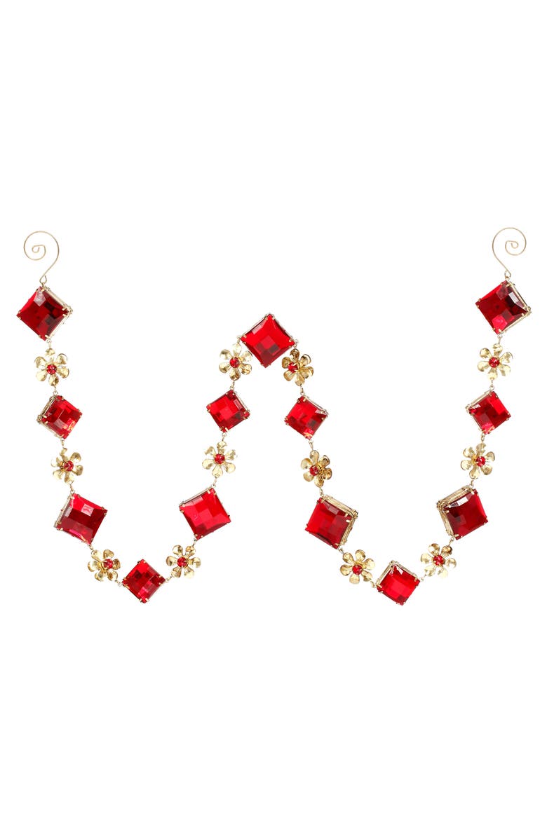 Princess Jeweled Garland, Set of 2, Main, color, Red