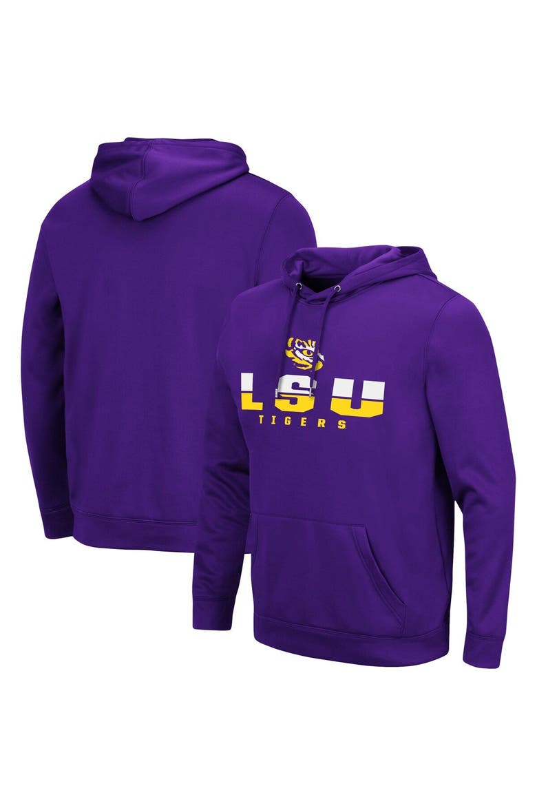 Men's Colosseum Purple LSU Tigers Lantern Pullover Hoodie, Main, color, Purple