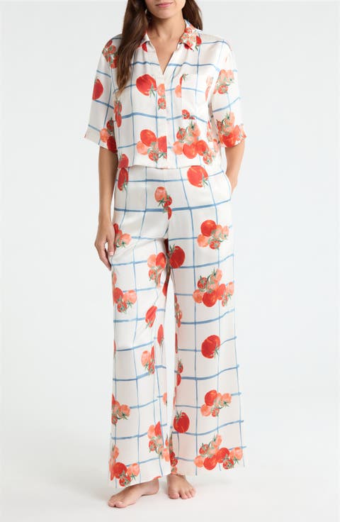 Washable High Waist Silk Pajamas