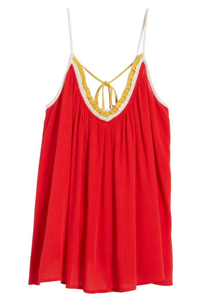 Tassel Back Tank, Alternate, color, RED