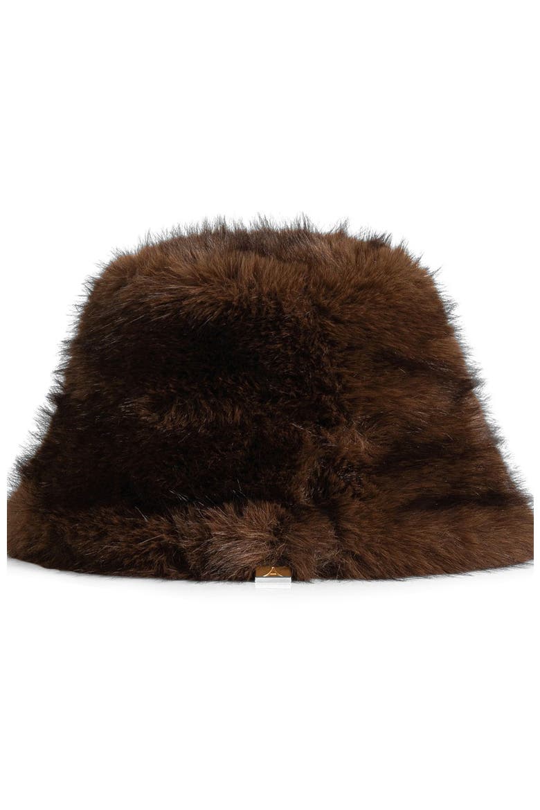 Ilya Oversized Fur Hat, Main, color, Brown