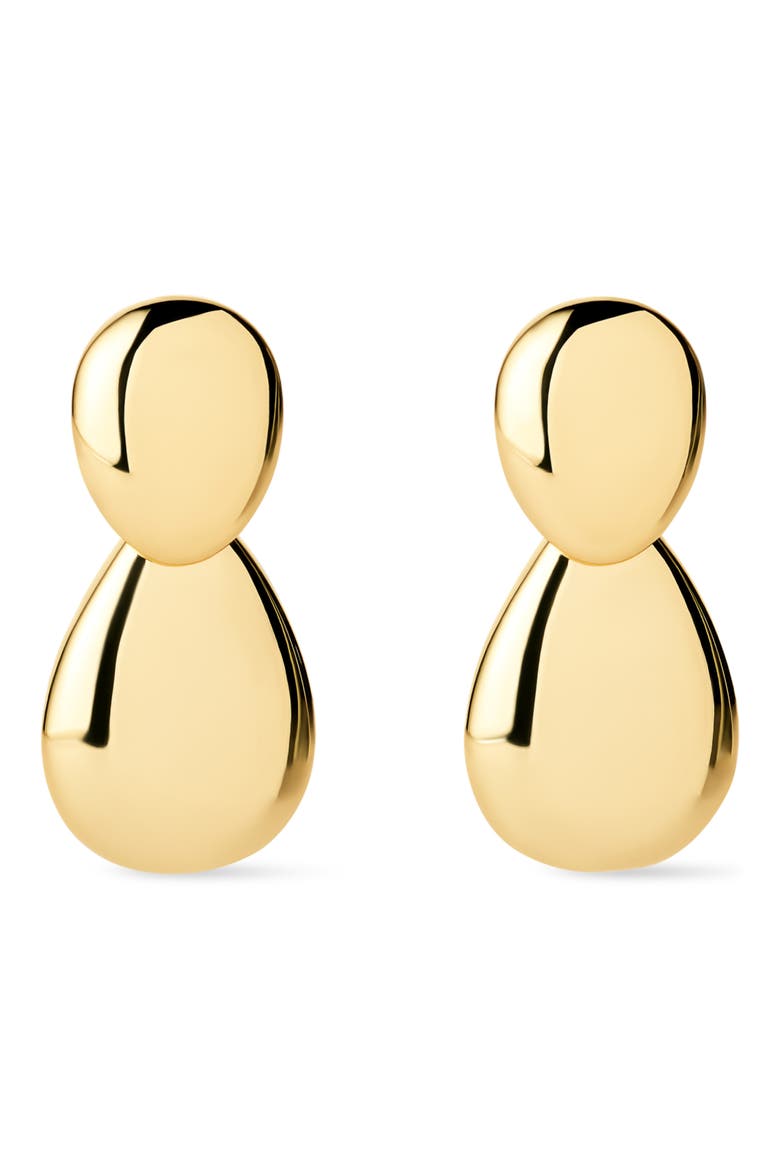 Pebble Drop Earrings, Main, color, GOLD / SILVER