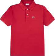 Lacoste Kids' Solid Cotton Piqué Polo