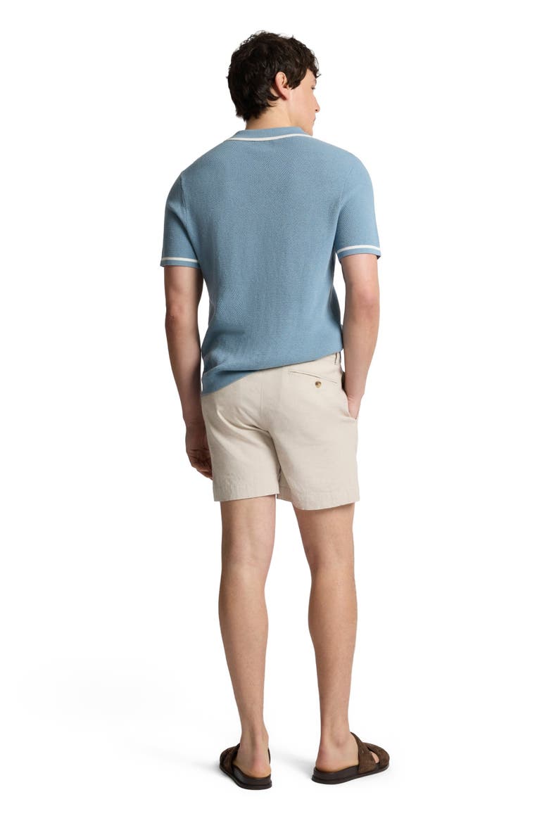 Stretch Linen 6" Short, Alternate, color, Stone