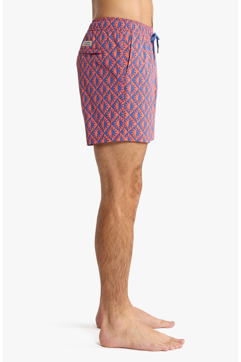 The Bungalow Water Repellent Swim Trunks, Alternate, color, COBALT SUNS