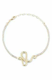 SPHERA MILANO 14K Gold Vermeil CZ Snake Tennis Bracelet