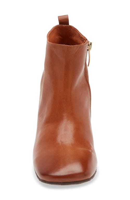 Chocolat Blu Hilla Block Heel Bootie In Brown Leather
