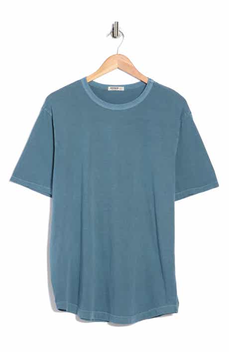 BUCK MASON Pima Curved Hem Cotton Crew T-Shirt