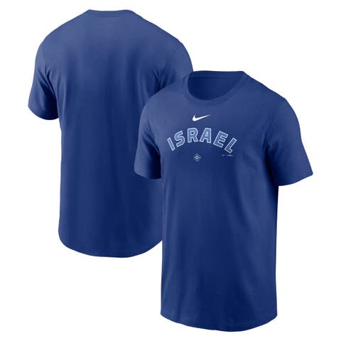 Men's Nike  Royal Israel Baseball 2026 World Baseball Classic Wordmark T-Shirt