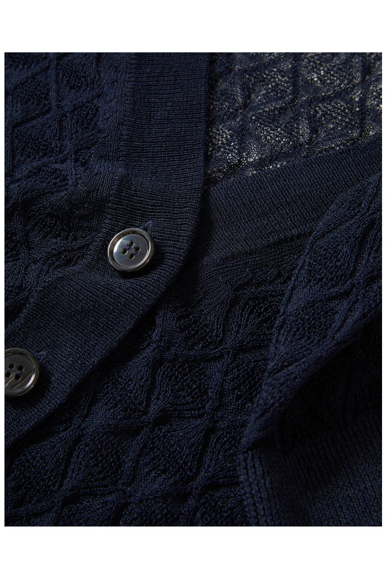 Ingraham Semi Sheer Cardigan, Alternate, color, NAVY