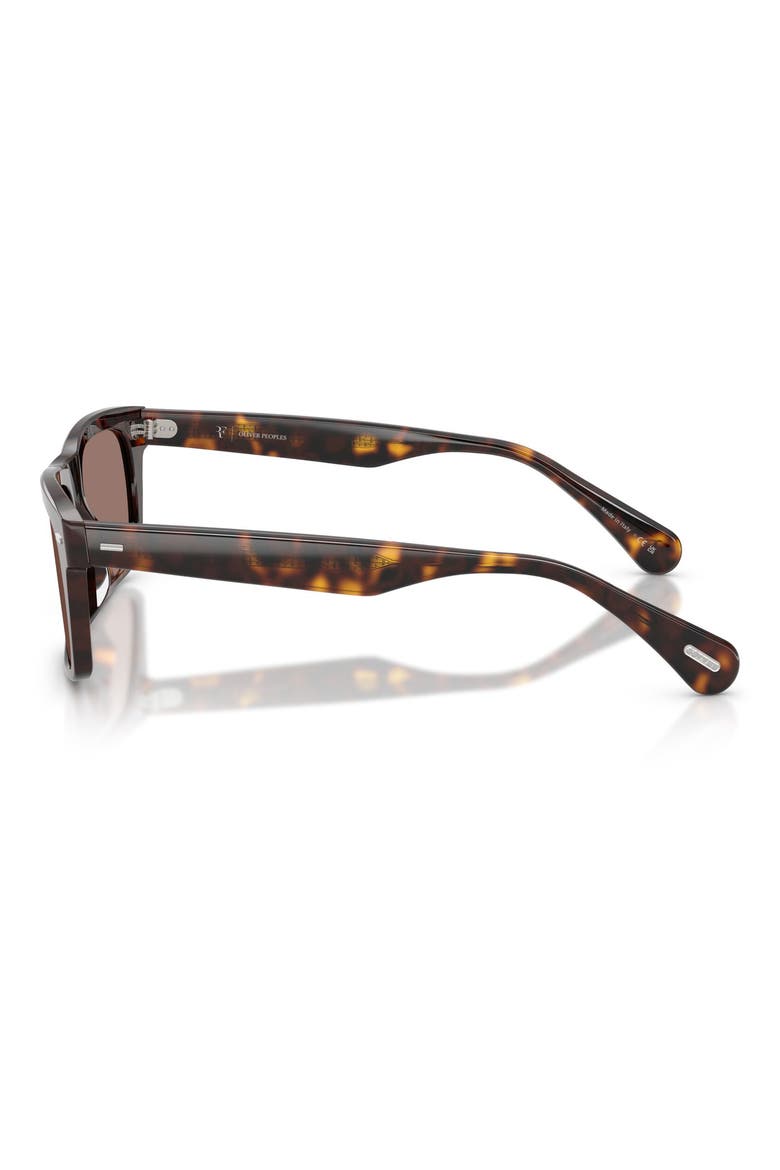x Roger Federer Mr. Federer 55mm Polarized Rectangular Sunglasses, Alternate, color, SIERRA