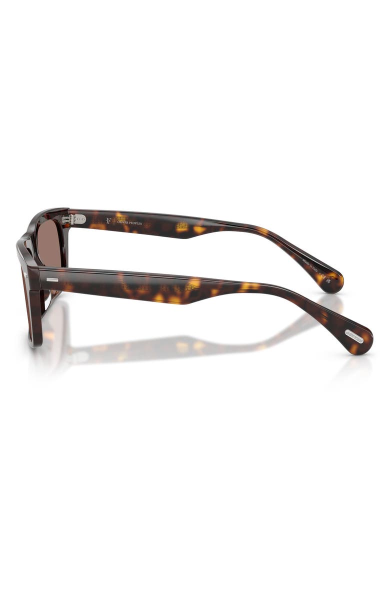 Oliver Peoples x Roger Federer Mr. Federer 55mm Polarized Rectangular Sunglasses, Alternate, color, Sierra