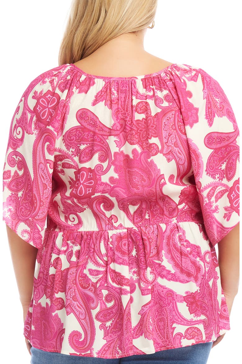 Ruffle Hem Peasant Top, Alternate, color, PAISLEY