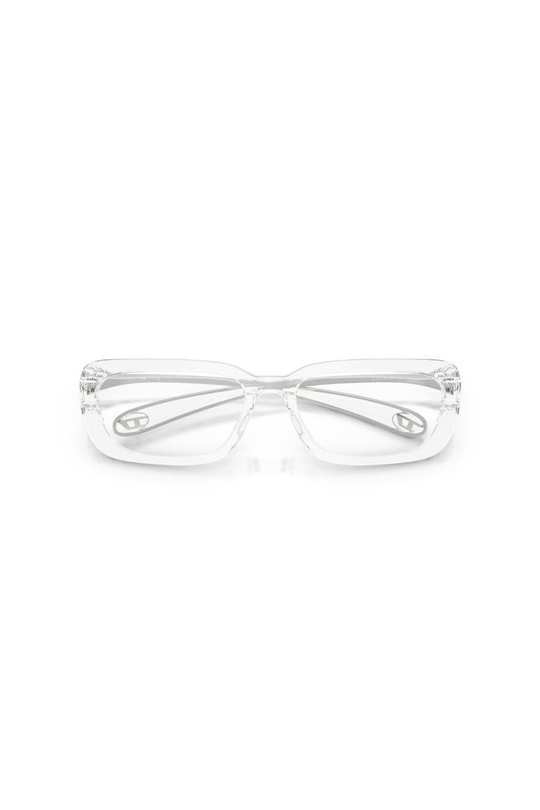 54mm Rectangle optical glasses, Alternate, color, Transparent