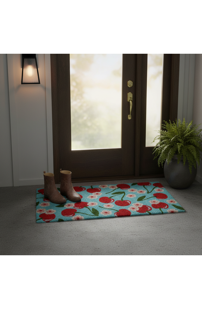 tag Cherries Coir Mat Multi Coir Summer, Alternate, color, Red