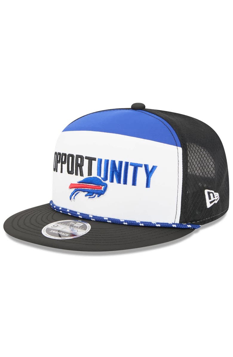 New Era Men's New Era White/Black Buffalo Bills 2025 Inspire Change Split Panel 9FIFTY Snapback Hat, Alternate, color, White