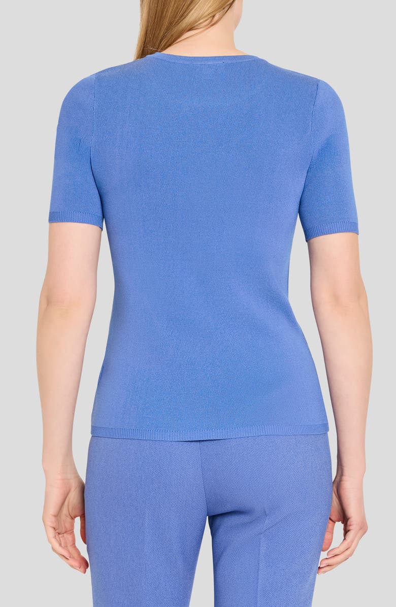 Tahari ASL Button Shoulder Sweater, Alternate, color, Deep Peri