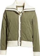 Thread & Supply Knit Collar Quilted Jacket