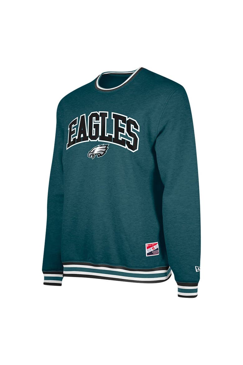 Men's New Era Midnight Green Philadelphia Eagles Pullover Sweatshirt, Alternate, color, Green