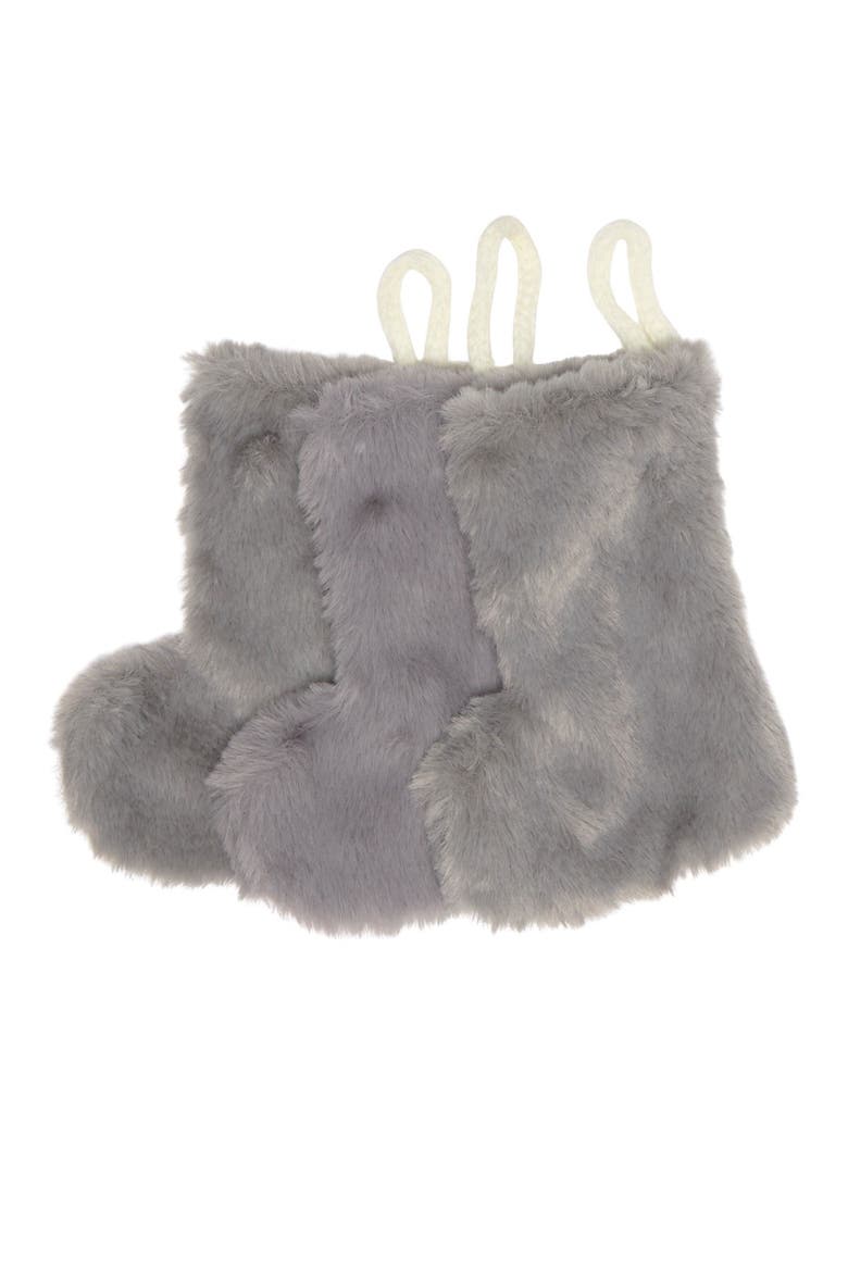 Faux Fur Mini Stockings - Pack of 3, Main, color, GREY