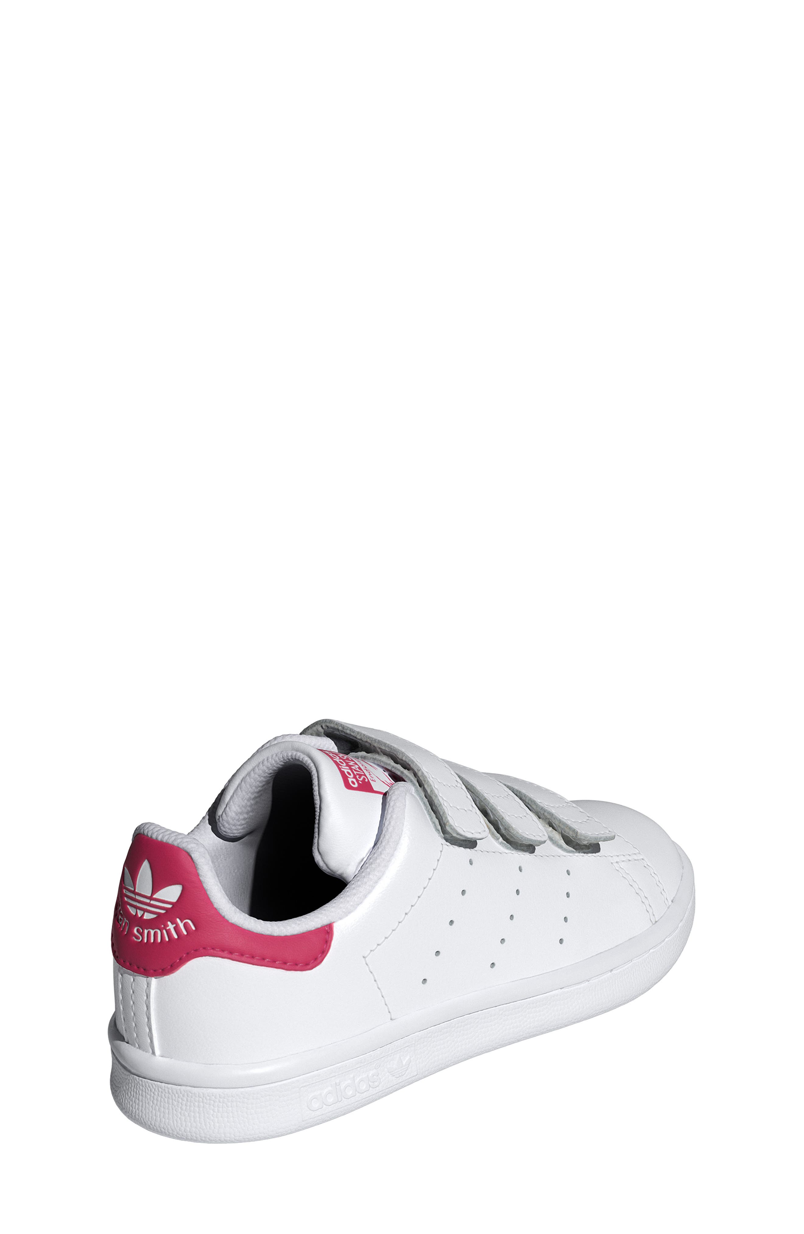 adidas Primegreen Stan Smith Sneaker, Alternate, color, White/ White/ Bold Pink