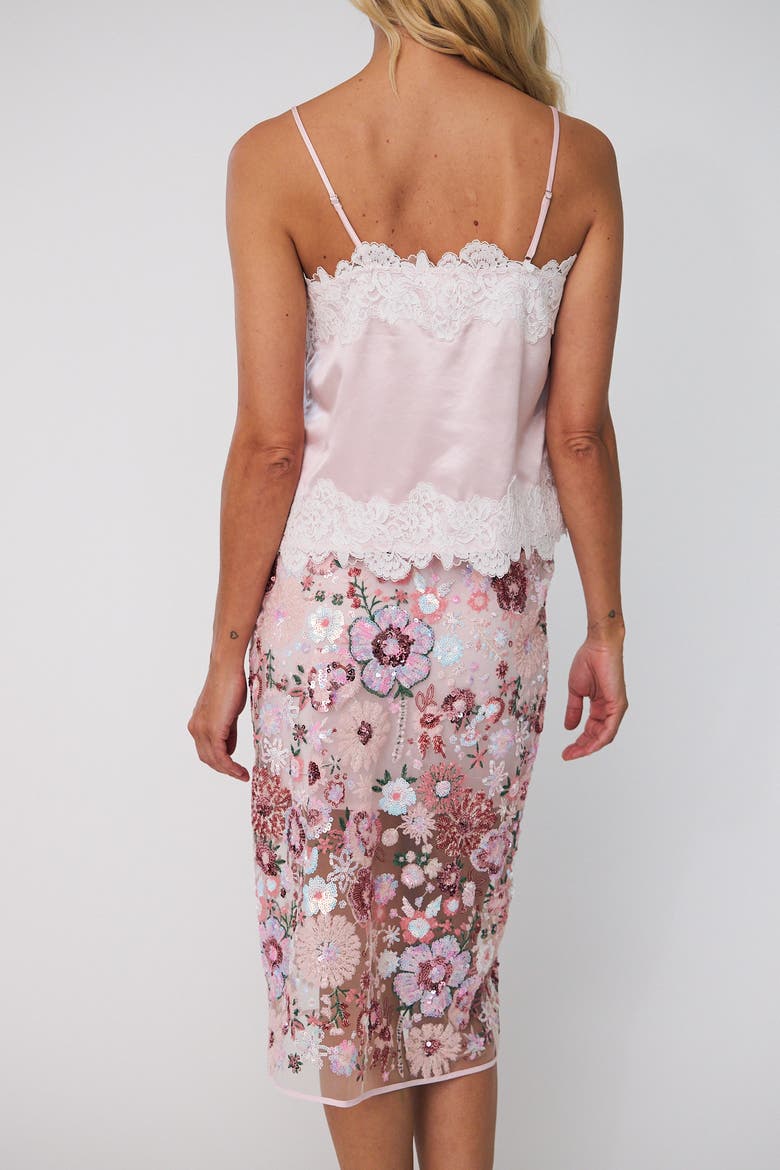 Brooklyncras Embellished Midi Skirt, Alternate, color, Multi Flower