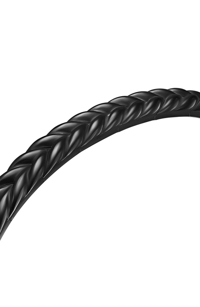 David Yurman Chevron Flex Bracelet in Black Titanium, Alternate, color, Black