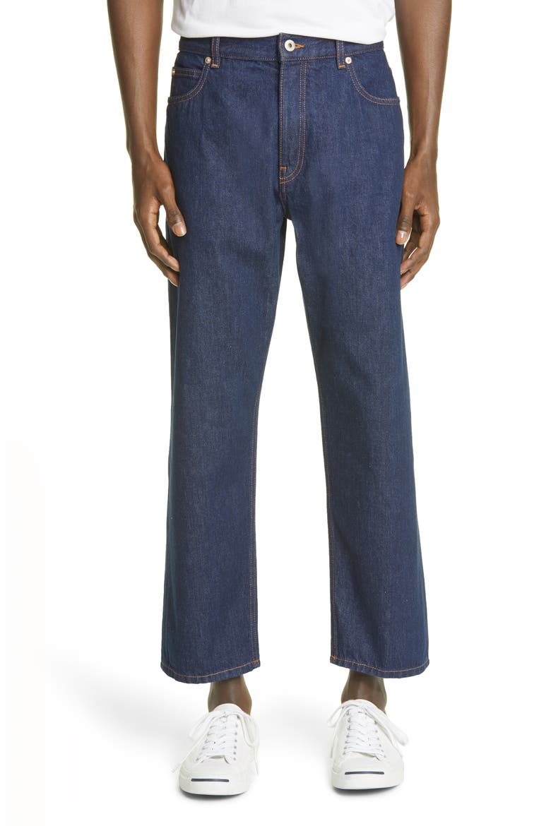 Slim Leg Crop Jeans, Main, color, INDIGO BLUE