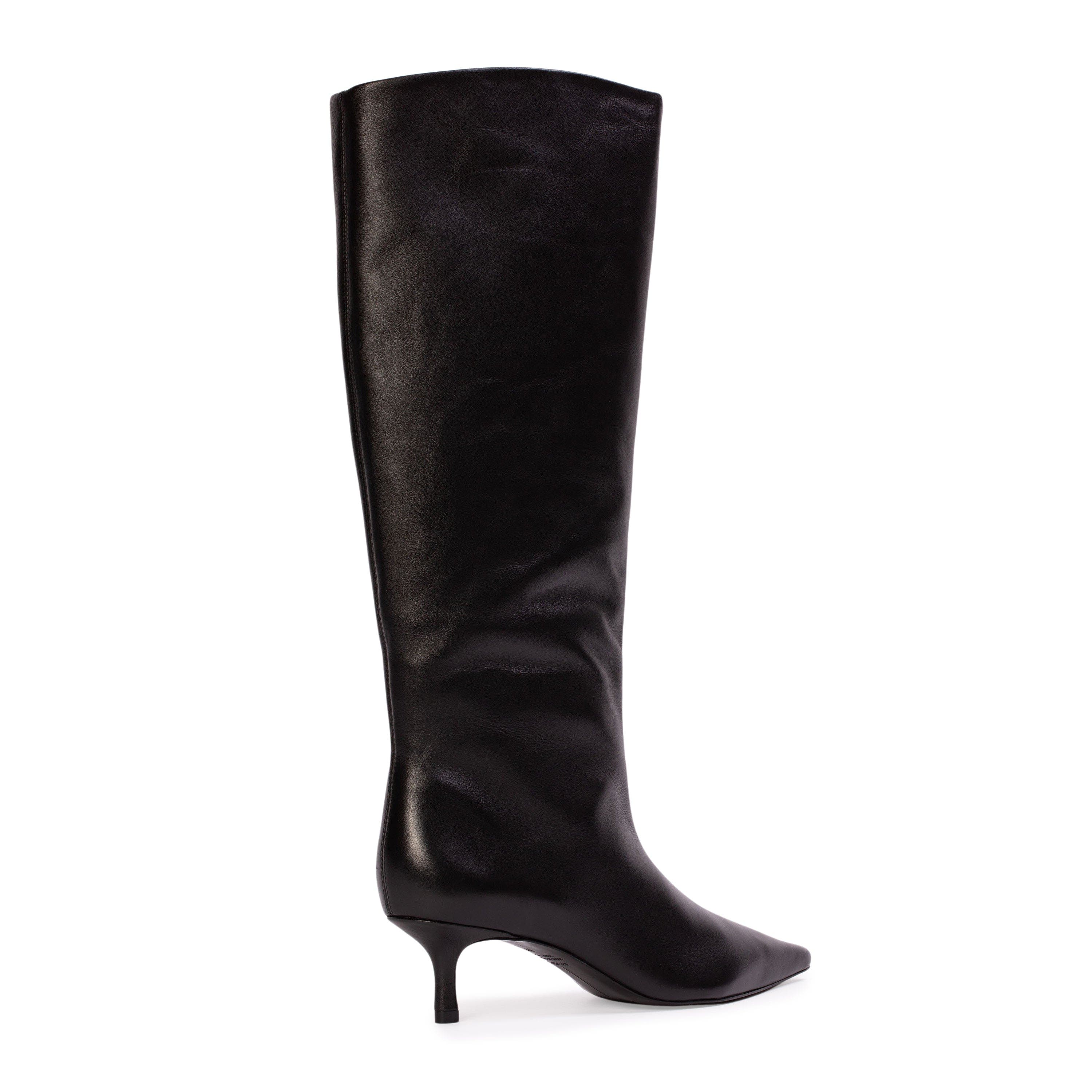 BLACK SUEDE STUDIO Sutton 50 Knee-high Boot, Alternate, color, Black Leather