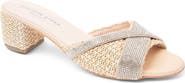 patricia green Milan Crystal Block Heel Slide Sandal