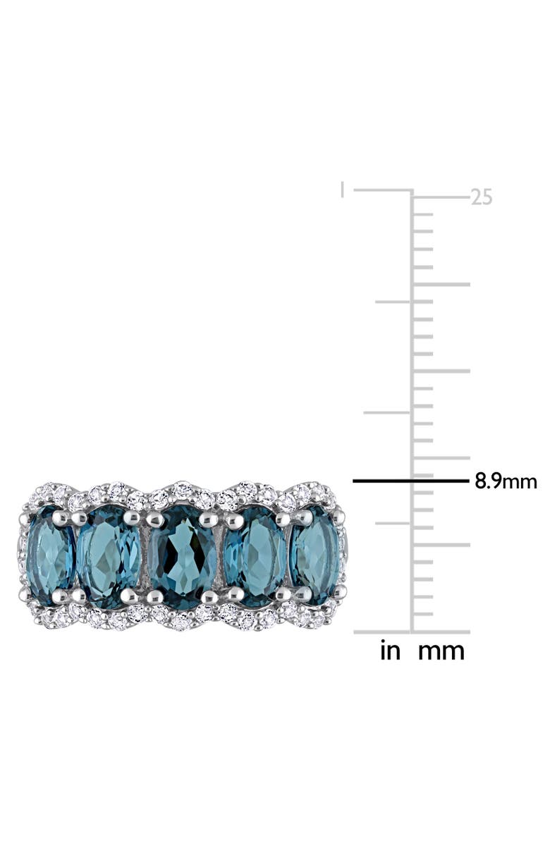 Julianna B. Gemstones Oval Semi-Eternity Ring, Alternate, color, London Blue Topaz