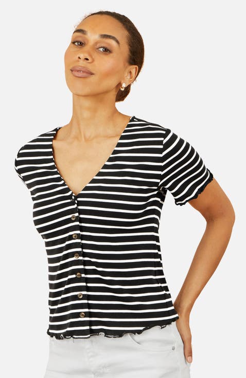 Striped Cotton Jersey T-Shirt