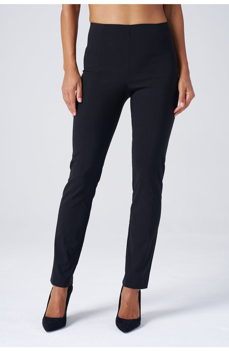 Franne Golde All Season Tapered Pull-On Stretch Pants, Main, color, Black