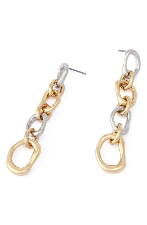 Robert Lee Morris Linear Link Earrings In Metallic