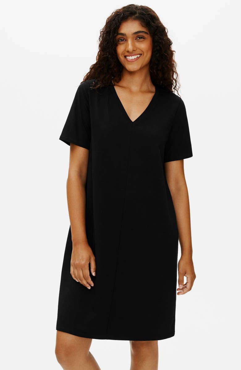 Eileen Fisher Organic Cotton T-Shirt Dress, Alternate, color, 