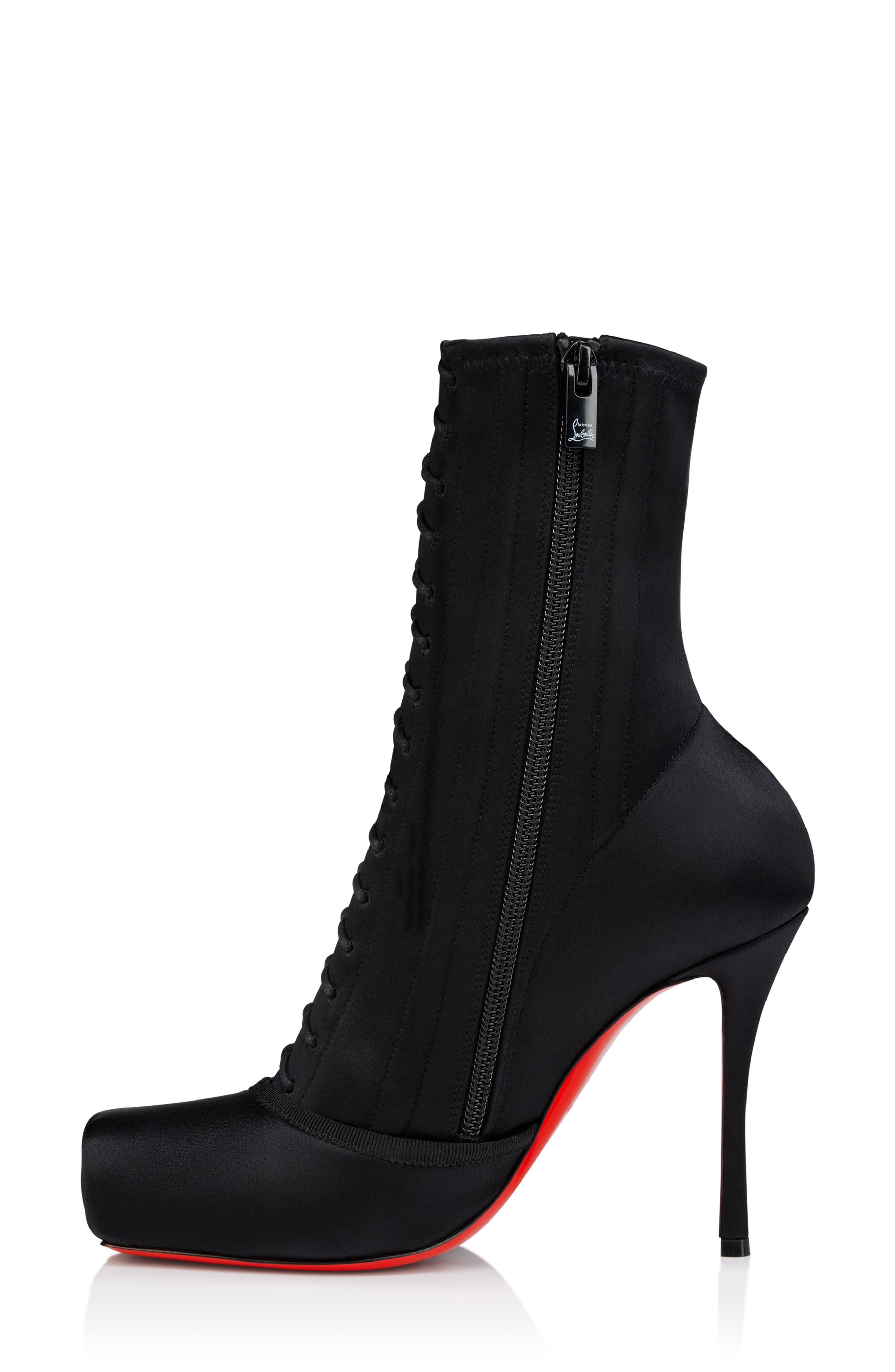 Christian Louboutin Cassia Pavlova Lace-Up Bootie, Alternate, color, Black