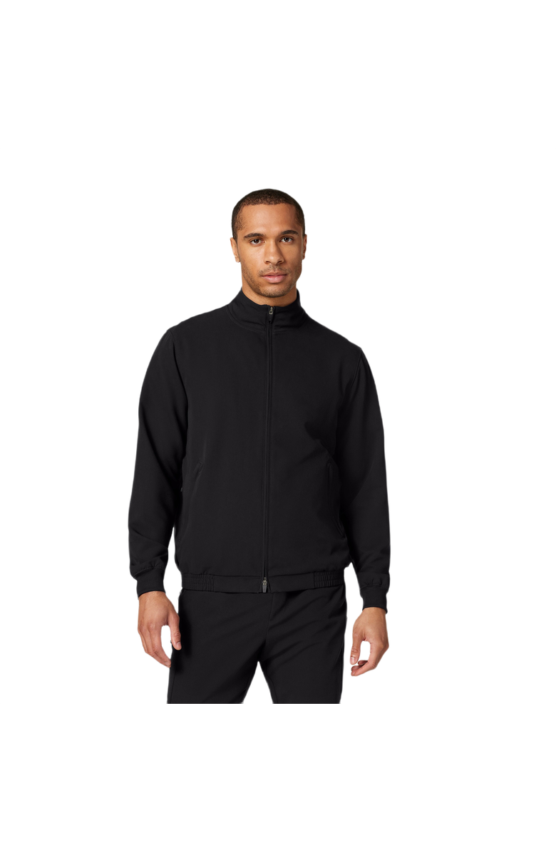 JAANUU Wolfe Men's 6-Pocket Classic Scrub Jacket, Main, color, Black