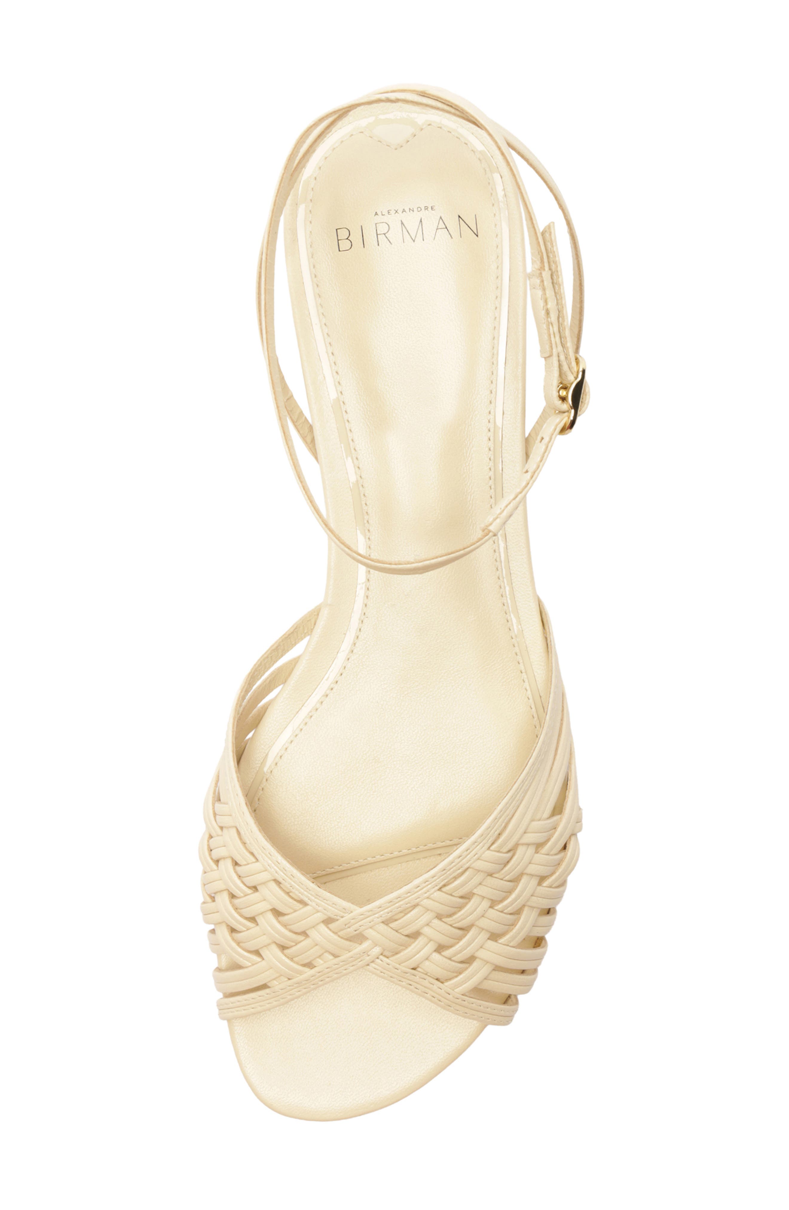 Lilian Woven Flat Ankle Strap Sandal, Alternate, color, EGGSHELL