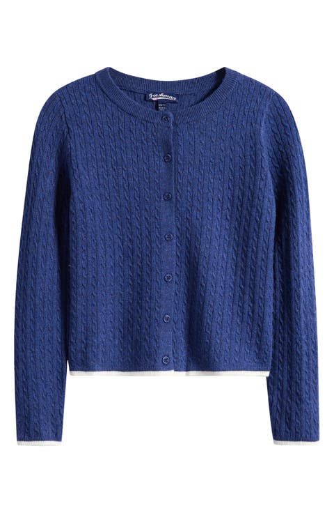 Kids' Tipped Cable Knit Cardigan (Big Kid)
