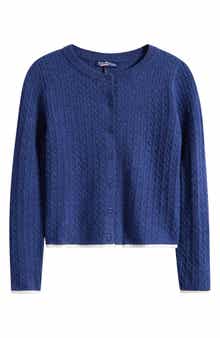 Kids' Tipped Cable Knit Cardigan