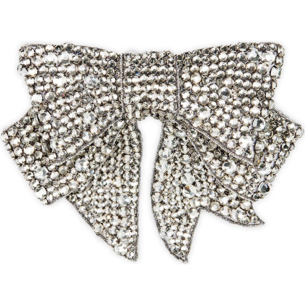 Jennifer Behr Belle Bow Crystal-embellished Barrette In Crystal