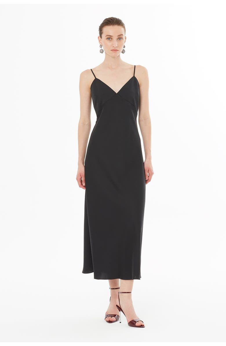 Gizia Strappy V-Neck Dress, Alternate, color, Black