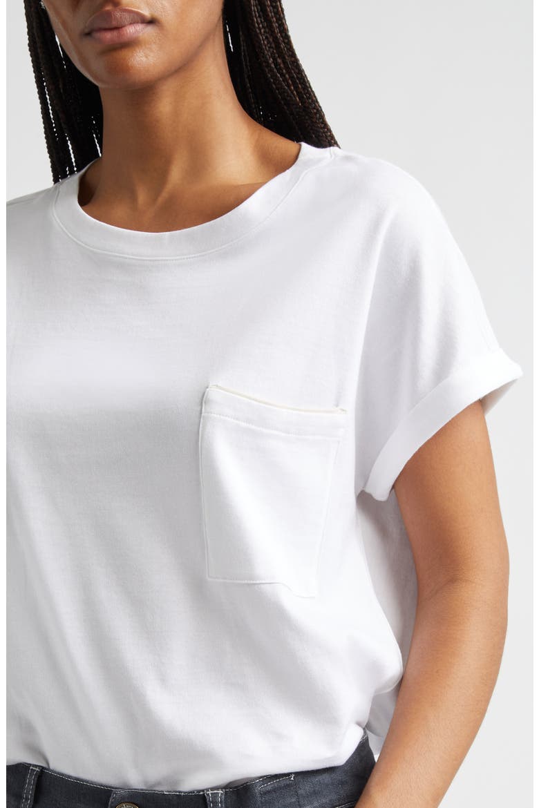 Cotton Pocket T-Shirt, Alternate, color, WHITE AND SAND