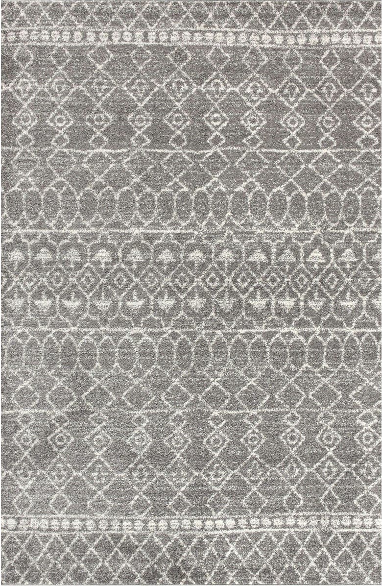 JONATHAN Y Izil Moroccan Beni Souk Area Rug, Main, color, Gray/Cream