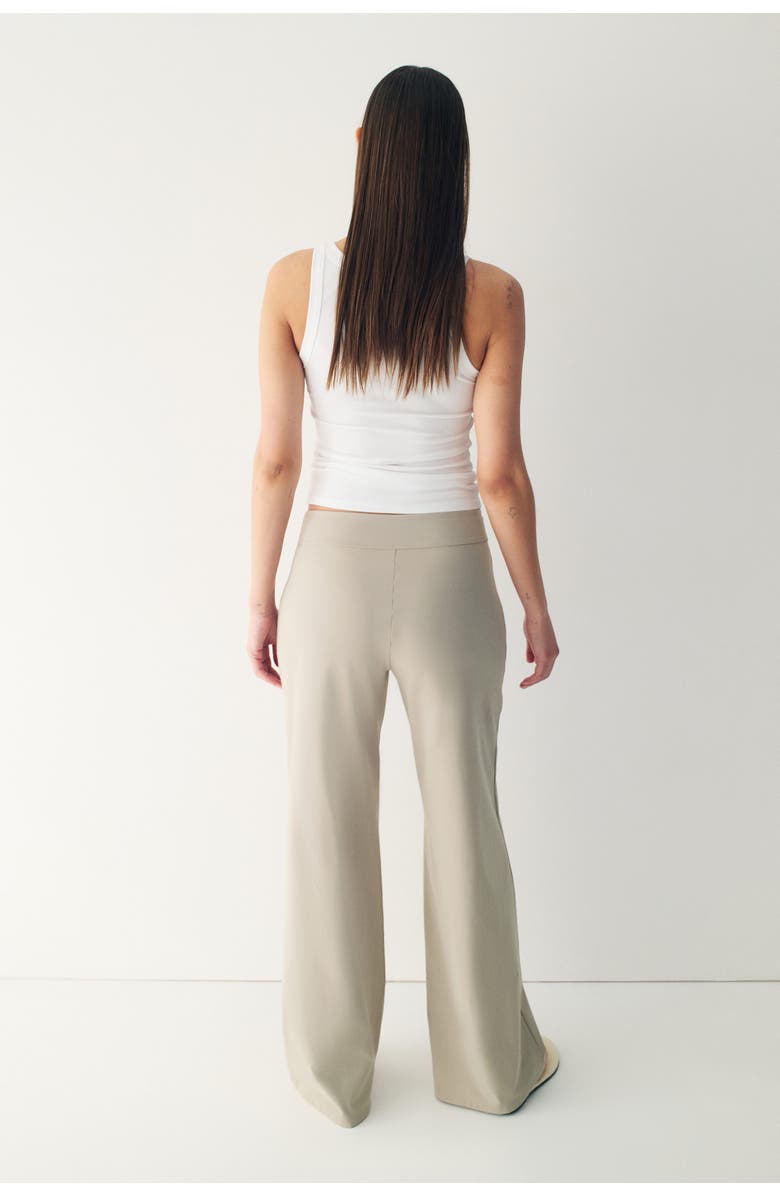 H&M Four-way Stretch Wide Trousers, Alternate, color, Beige