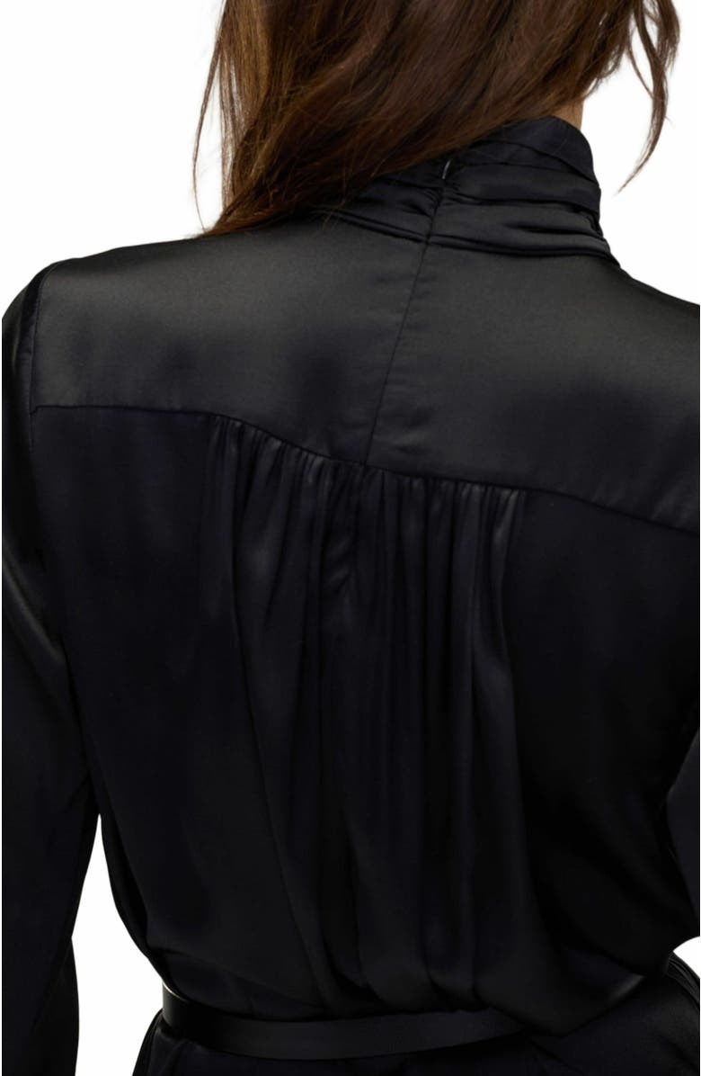 Cynthia Rowley Monroe Silk Charmeuse Dress, Alternate, color, Black