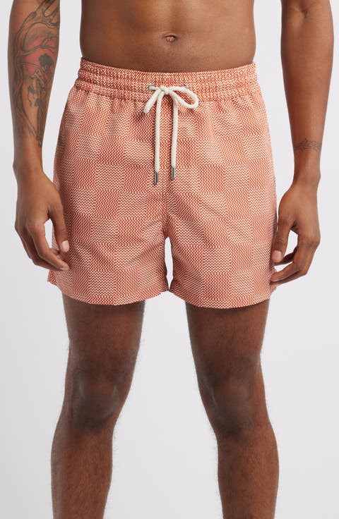 Sport Copa Check Pattern Swim Trunks