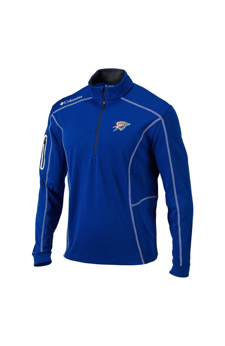 Columbia Men's Columbia Blue Oklahoma City Thunder Omni-Wick Shotgun Quarter-Zip Pullover Jacket, Alternate, color, 