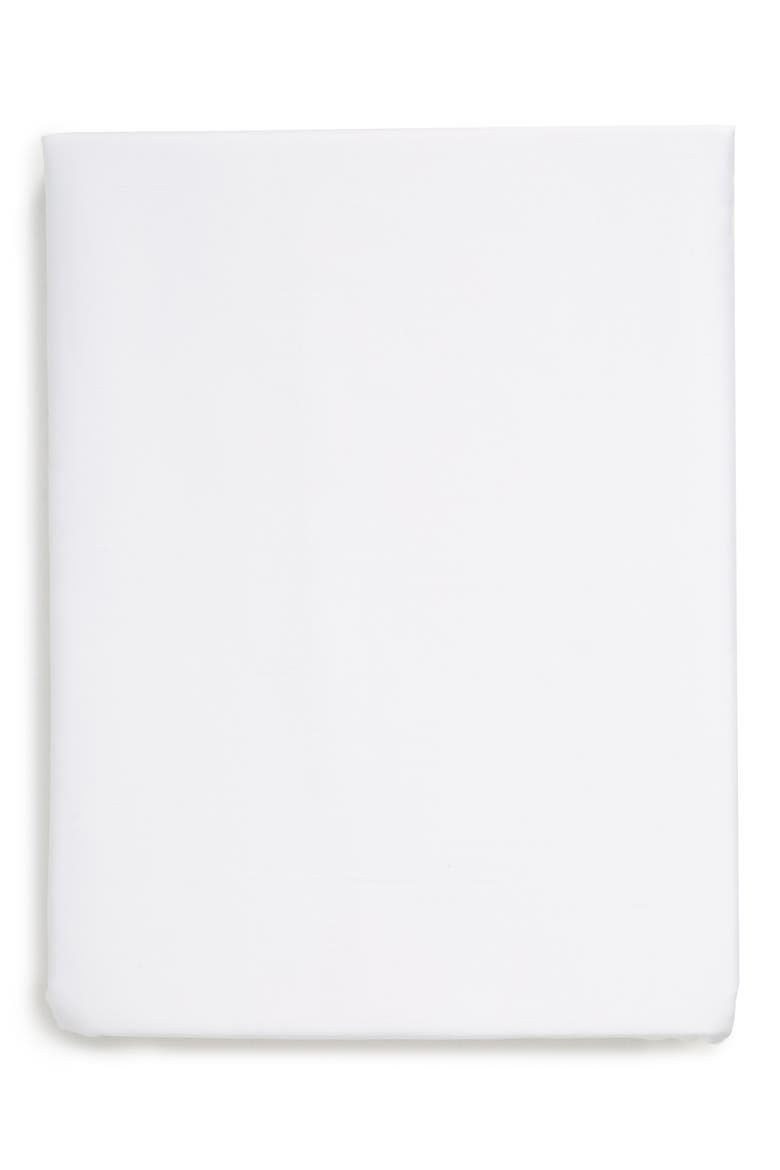 300 Thread Count Cotton & Tencel® Lyocell Flat Sheet, Main, color, WHITE