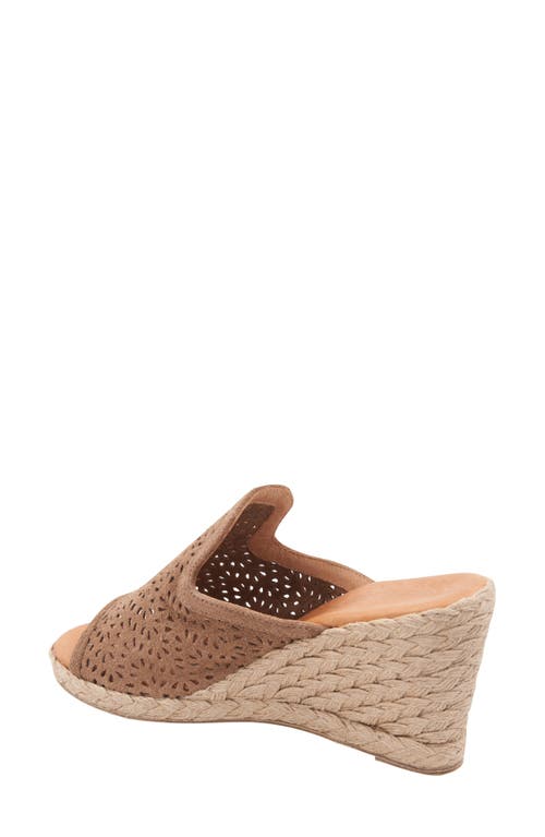 Andre Assous André Assous Nissa Espadrille Wedge Slide Sandal In Cuero